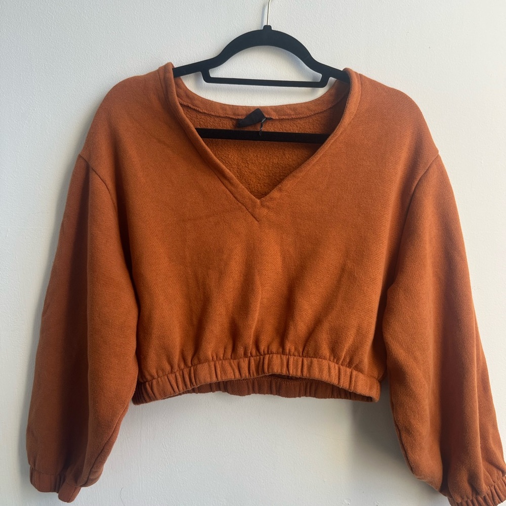 Out from Under cropped burnt orange sweater